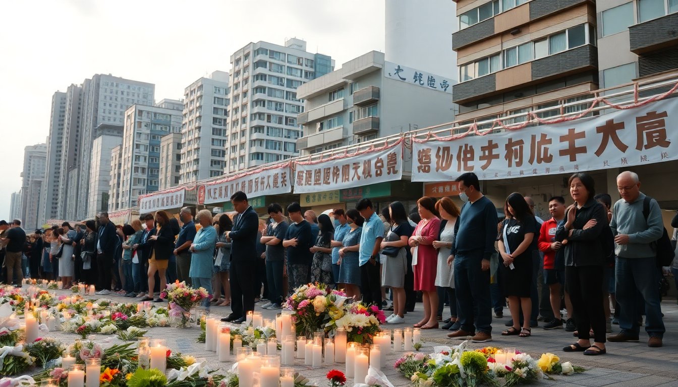hong kong commemorates lives lost in tragic fire incident 1764524264
