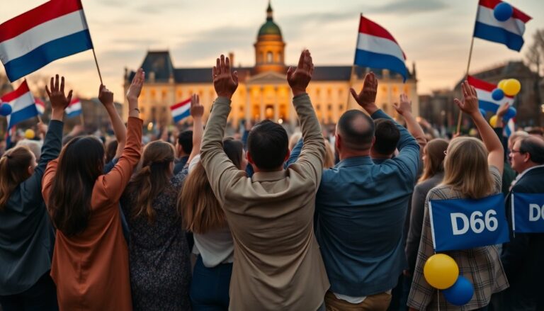 rob jettens d66 party celebrates victory in dutch elections 1762675000