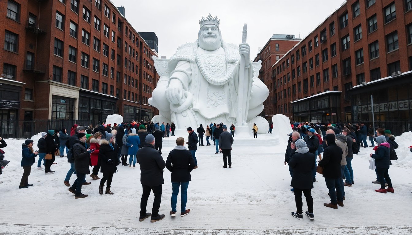 brooklyns snow king sculpture a must see attraction for curious visitors 1766970657