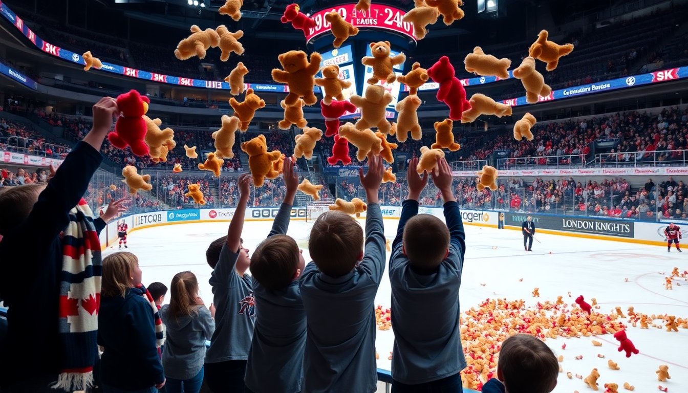 Kitchener Rangers Triumph in Exciting Teddy Bear Toss Showdown