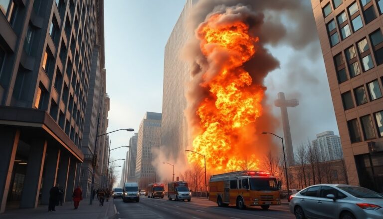 large fire engulfs downtown office tower during morning rush 1772278161