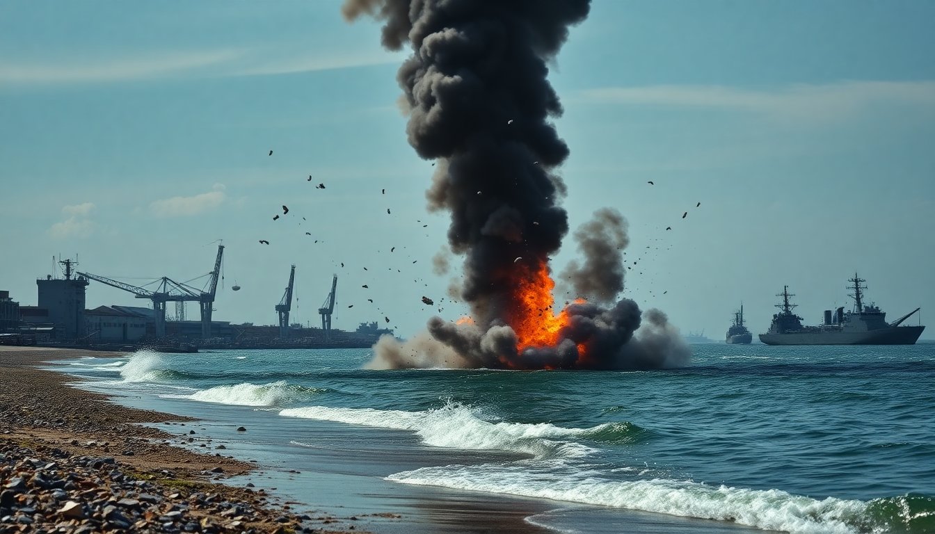 reported iranian strike produces explosion close to us navy base in bahrain 1772276341