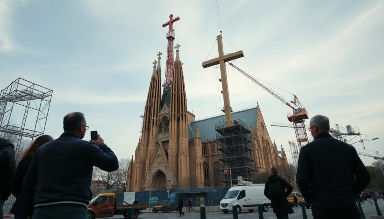 sagrada familia central tower completes at 1725 metres with cross installation 1771601979