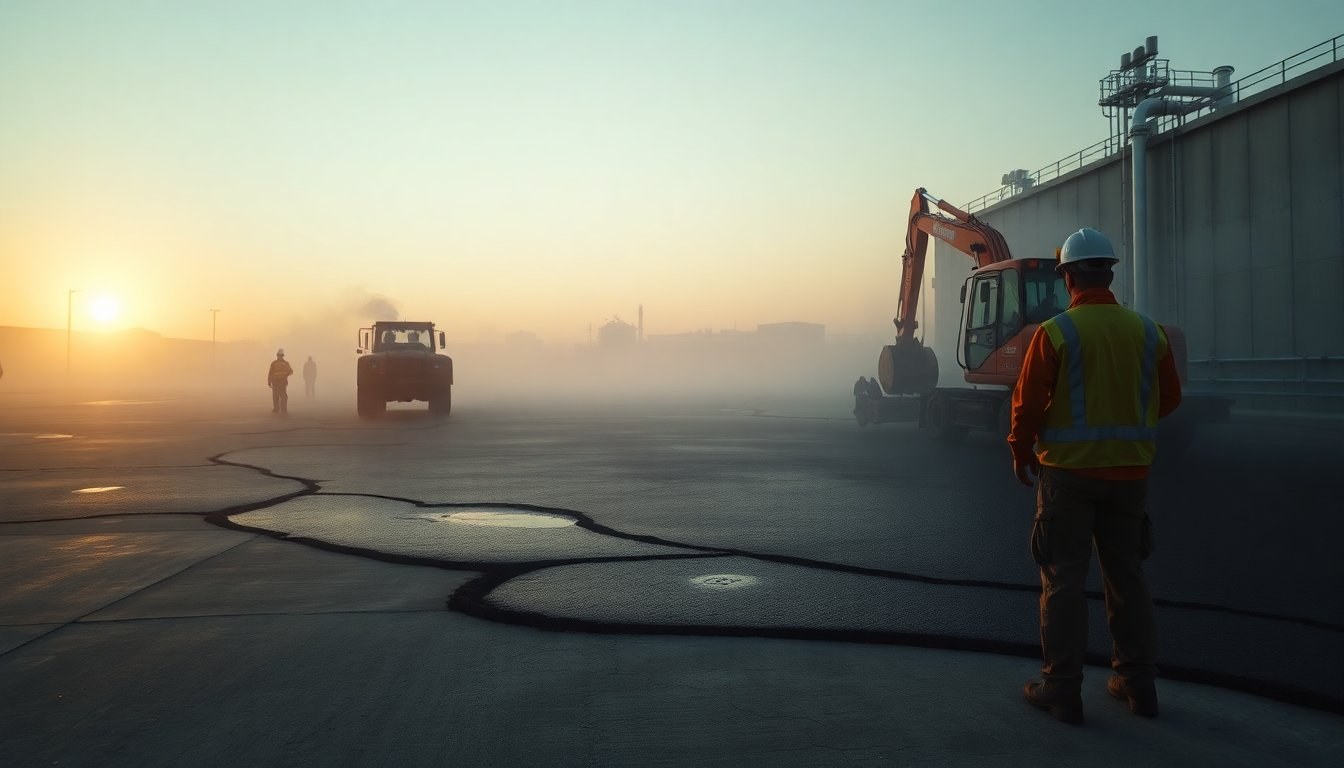 Massive asphalt spill in South Houston buries worker under hot tar