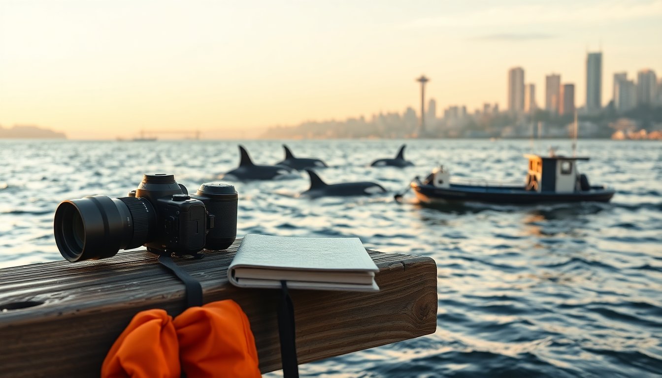 Three transient orcas from Alaska draw crowds in Seattle waters