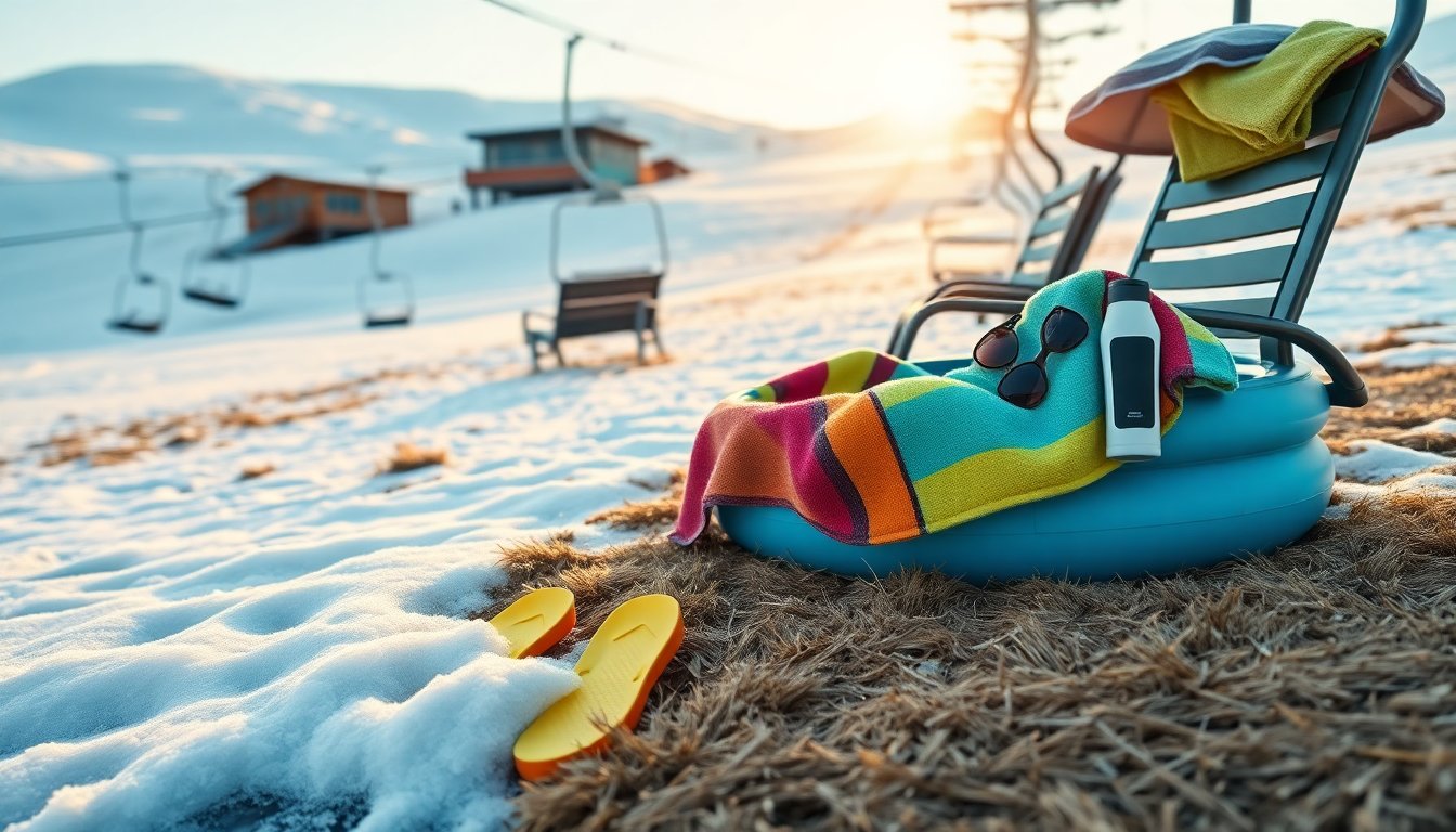Warm winter draws swimmers to slopes as ski resorts face closures and crowd shifts