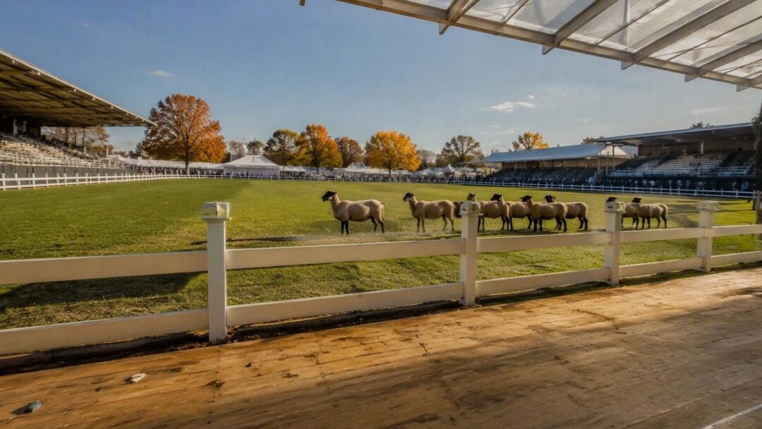 Legislators and officials compete in sheep showmanship at Ohio State Fair