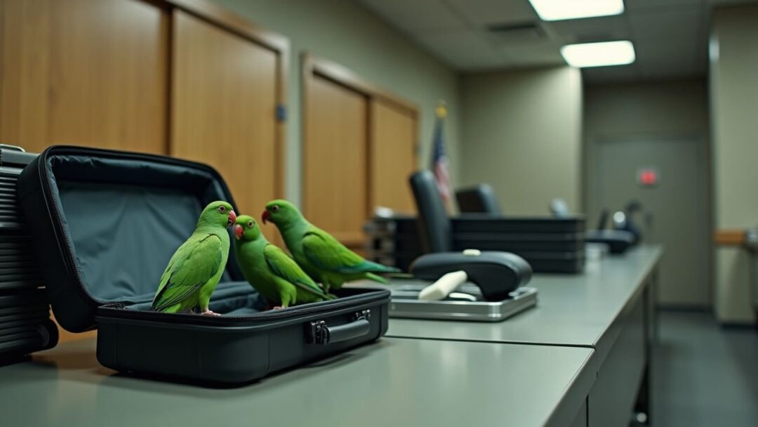 Live parrots intercepted at Laredo border checkpoint in smuggling operation