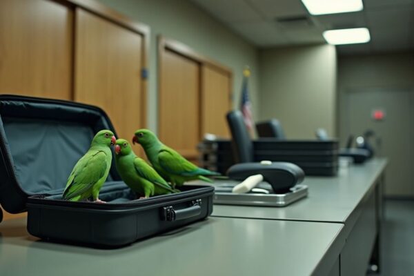 Live parrots intercepted at Laredo border checkpoint in smuggling operation
