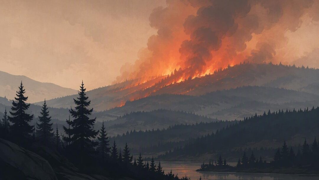 Wildfire detected in Baker, Oregon, United States