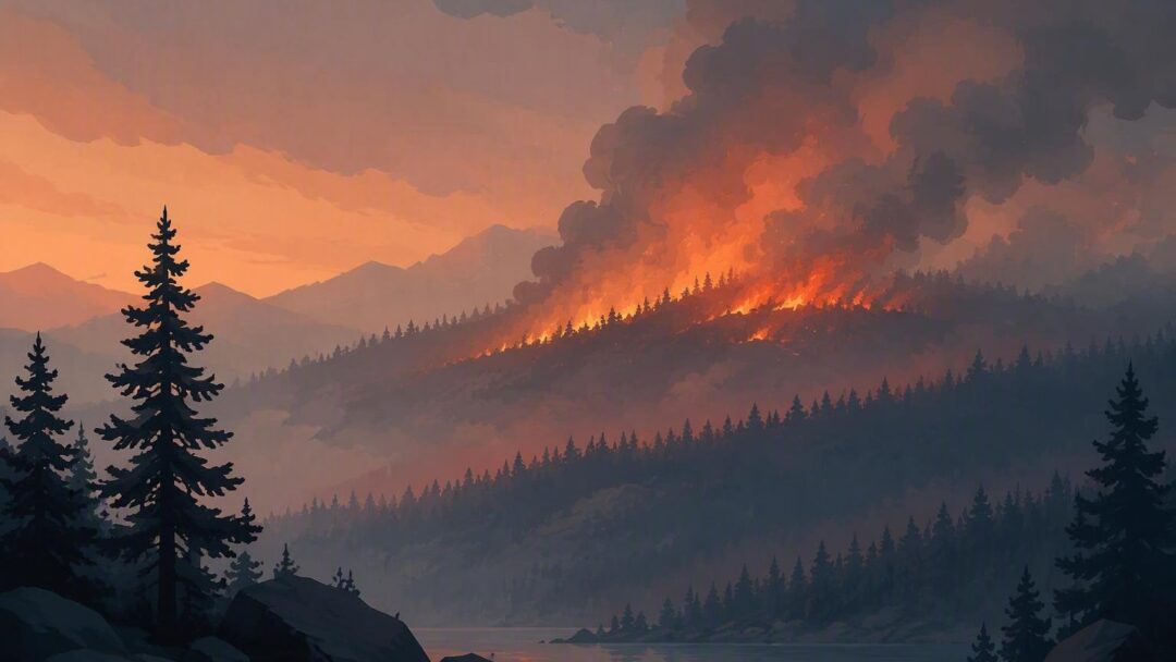 Wildfire detected in the United States