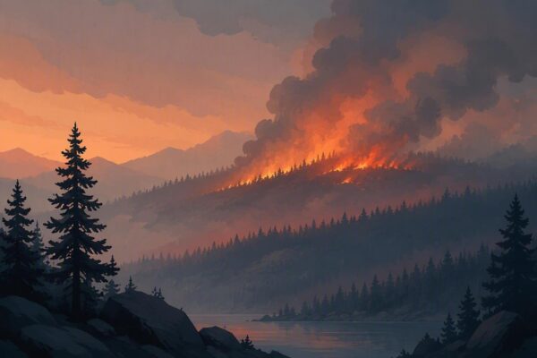 Wildfire detected in the United States