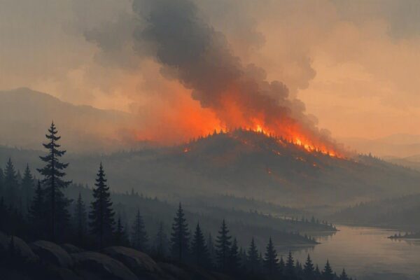 Wildfire detected in Carson, Texas, United States