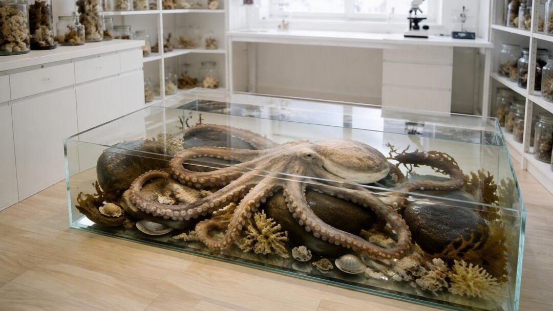 Exploring the habits and habitats of the giant Pacific octopus, a large marine cephalopod