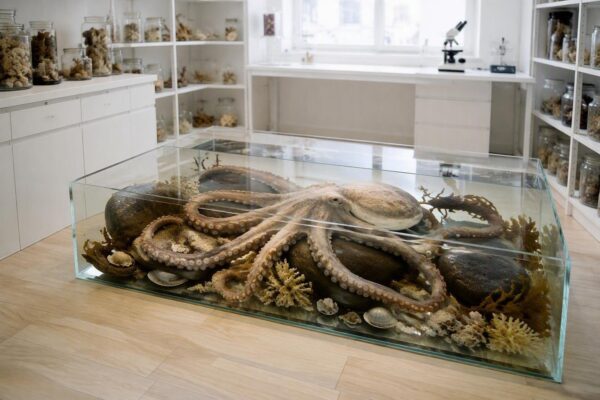Exploring the habits and habitats of the giant Pacific octopus, a large marine cephalopod