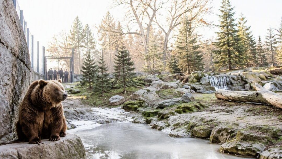 One-year-old grizzly bear Fitz briefly escapes at Calgary Zoo