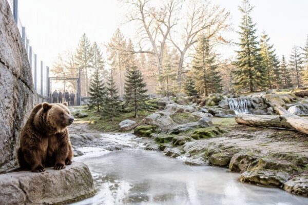 One-year-old grizzly bear Fitz briefly escapes at Calgary Zoo