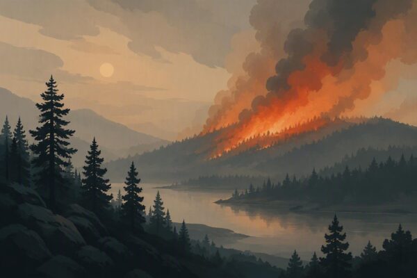 Wildfire detected in Pushmataha, Oklahoma, United States