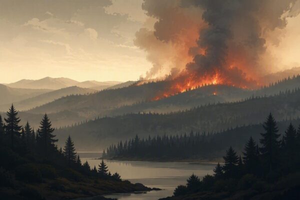 Wildfire detected in Throckmorton, Texas, United States