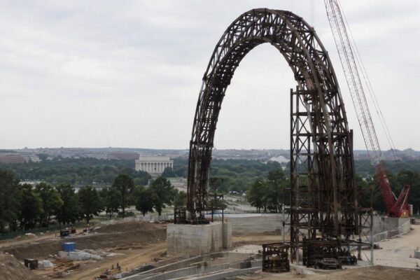 Construction begins on 250-foot triumphal arch in Washington despite legal challenges