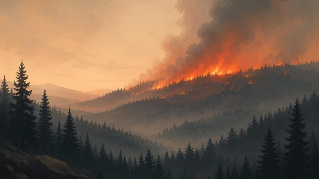 Wildfire detected in Louisiana, United States