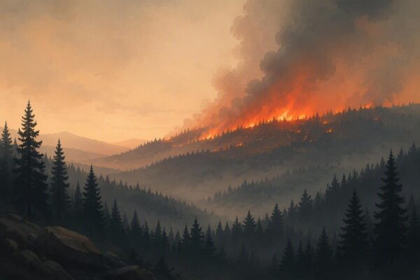 Wildfire detected in Louisiana, United States