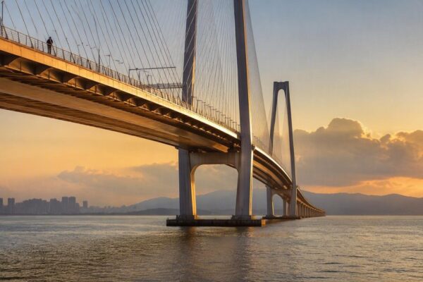Discovering the engineering marvels of bridges that cross open water, from the Hong Kong-Zhuhai-Macau Bridge to the Lake...