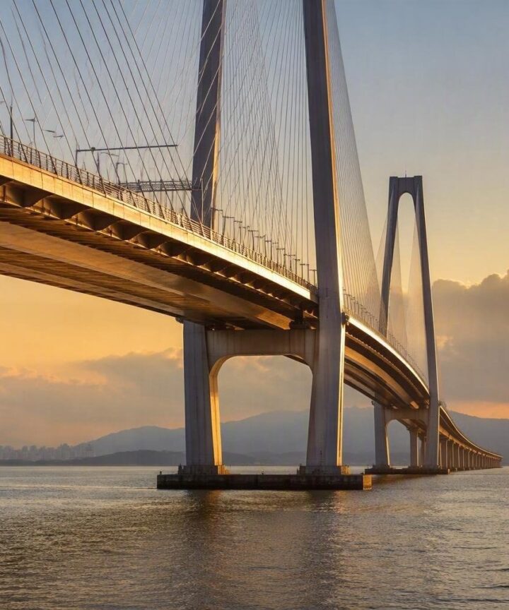 Discovering the engineering marvels of bridges that cross open water, from the Hong Kong-Zhuhai-Macau Bridge to the Lake...