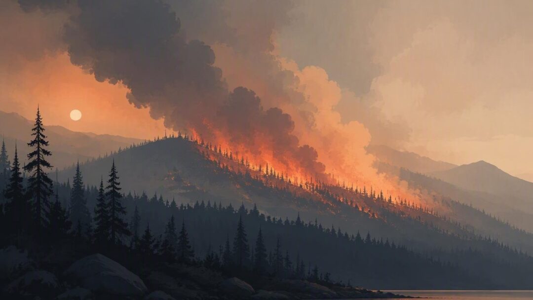 Wildfire in the United States: Floriston, California