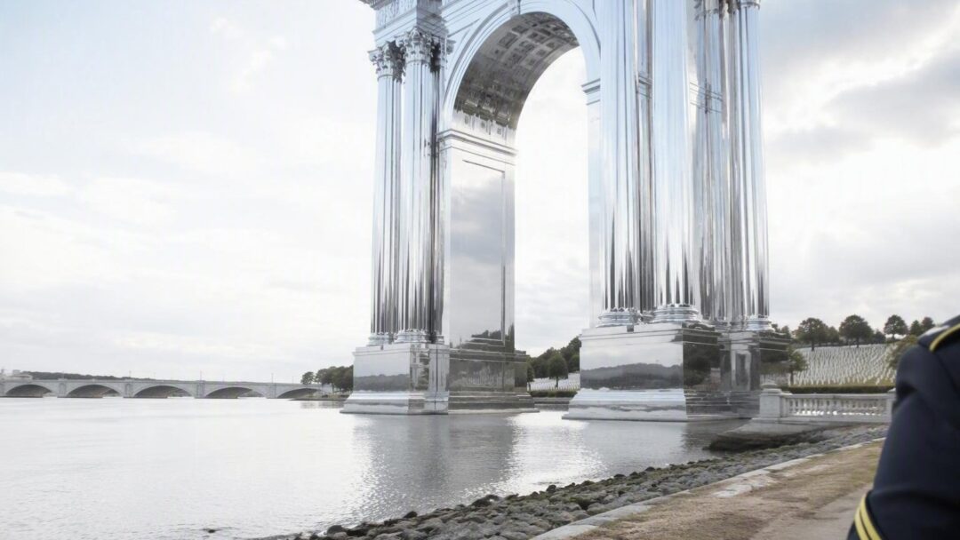 Trump's 250-foot arch to serve drones, snipers and historic debate