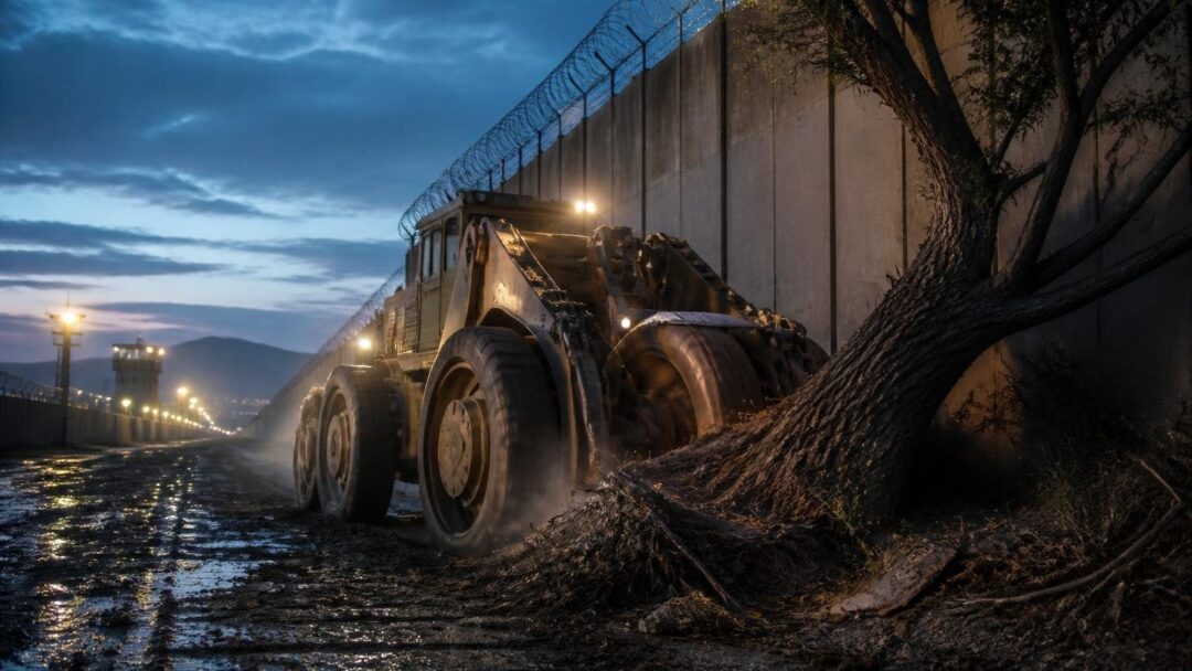 Federal agents bulldoze historic cottonwood amid border-wall protest