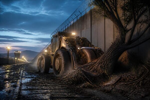 Federal agents bulldoze historic cottonwood amid border-wall protest