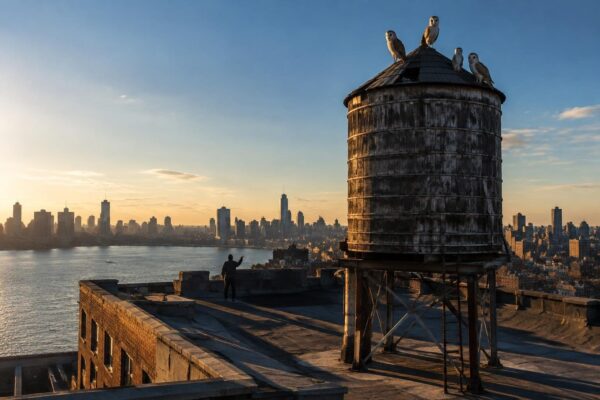 First recorded barn owl family nests on Manhattan water tower