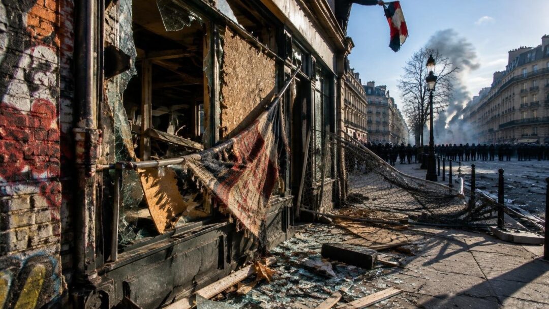 France sees 1,200 arrests as riots ignite town halls and shops