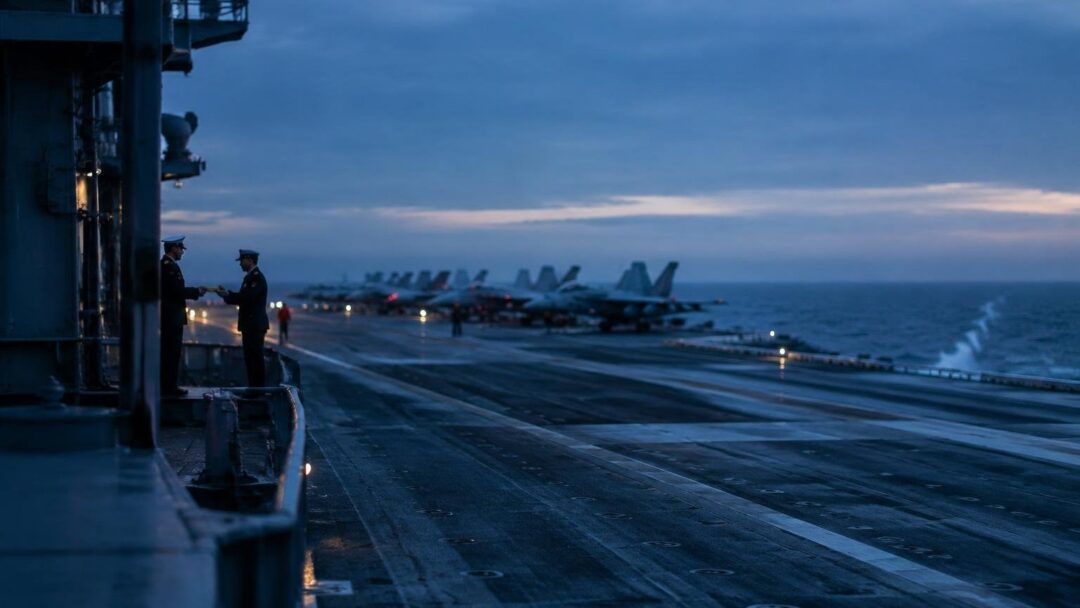 President-appointed Secretary Hegseth presents citation to carrier crew