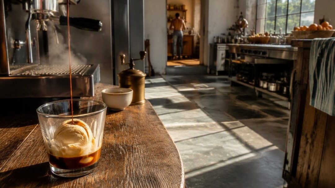 Affogato italiano: receita rápida de espresso sobre sorvete