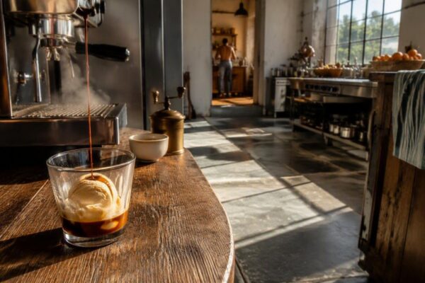 Affogato italiano: receita rápida de espresso sobre sorvete