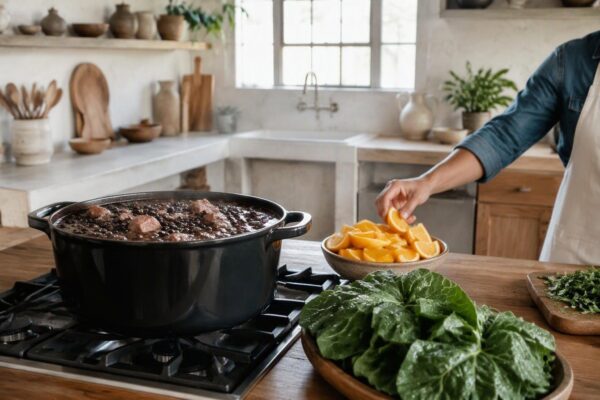 Dicas de chef: laranja na feijoada e couve refogada em 3 passos
