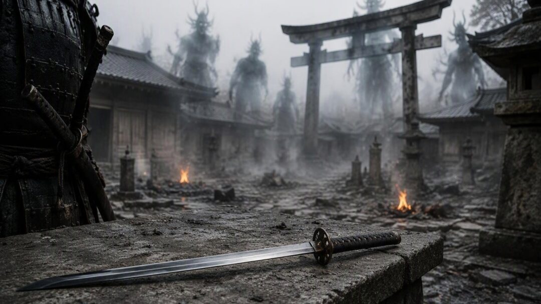 Onimusha volta ao centro de Kyoto com Musashi e criaturas infernais