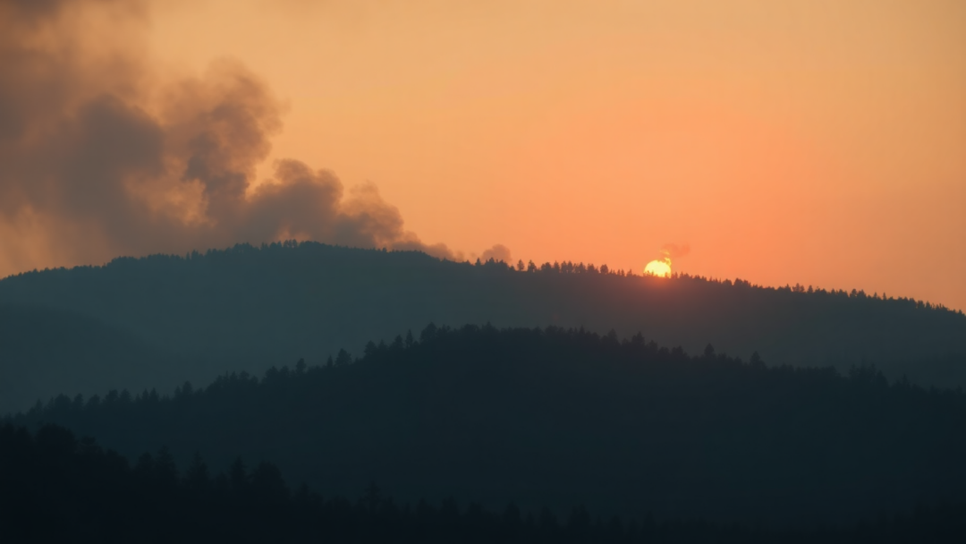 Wildfire detected 98 km northwest of California