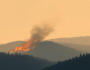Wildfire detected in the wider California region