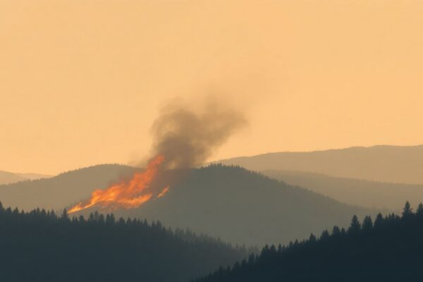 Wildfire detected in the wider California region