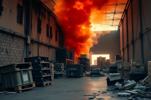 Massive Fire Destroys Medline Warehouse in Tracy, California