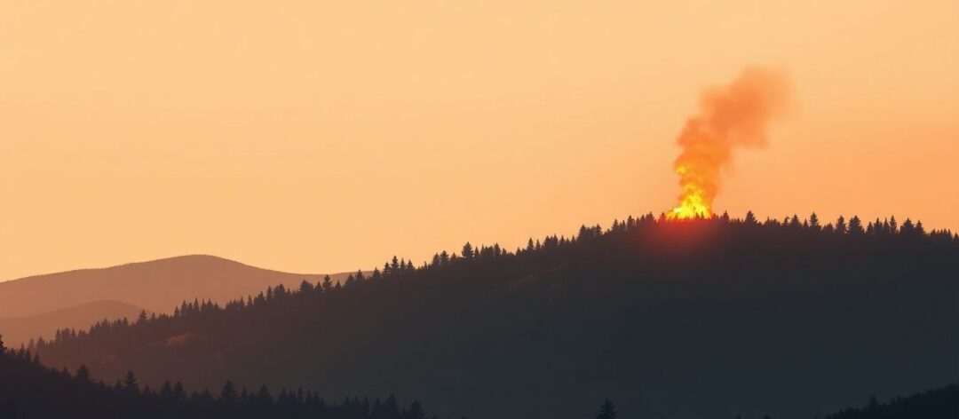 Wildfire detected in the wider Florida region