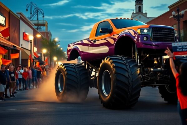 Community rallies for 3-year-old's final journey with monster truck parade