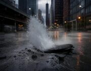 Heavy rainfall triggers urban geysers in Chicago, exposing infrastructure challenges