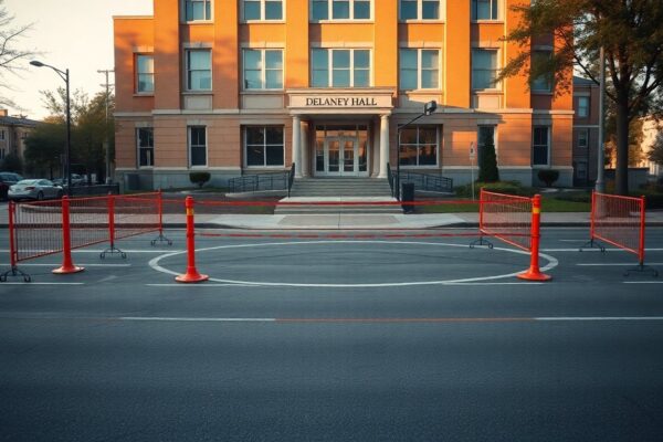 State police establish protected protest zones and clear crowds at Delaney Hall