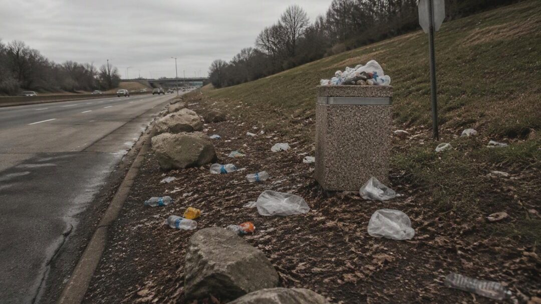 Local volunteers fight growing trash problem on I-490 and city sidewalks