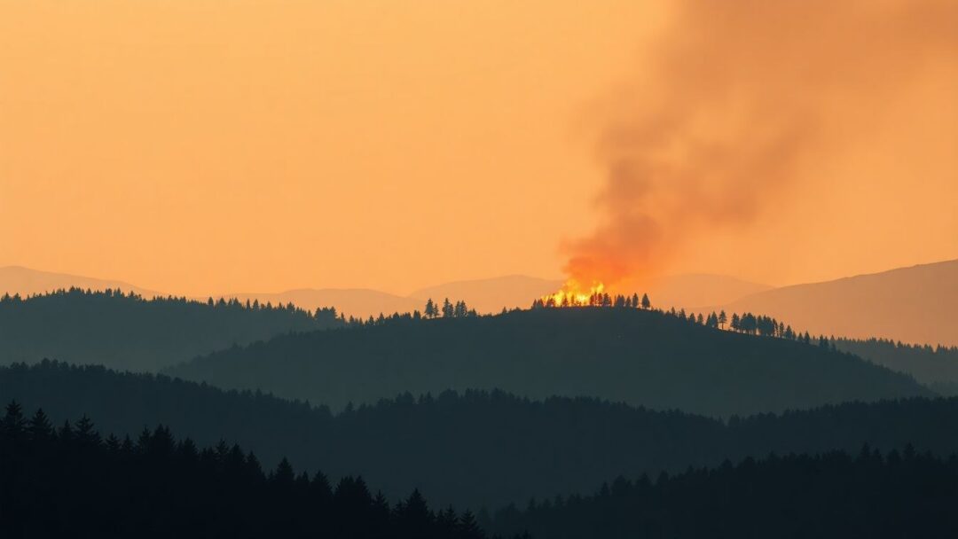 Wildfire detected in the wider Texas region