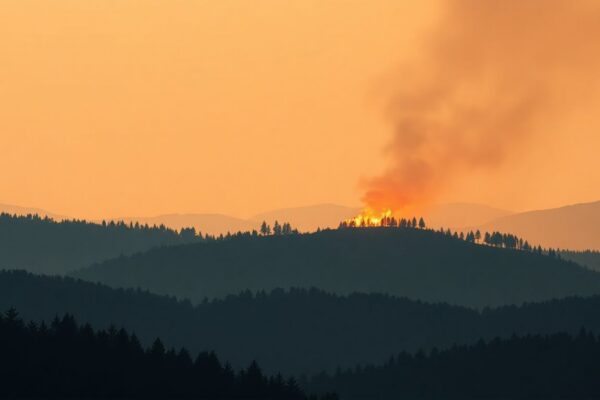 Wildfire detected in the wider Texas region